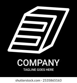 ¡Haz que tu logo destaque con un aspecto elegante, limpio y sencillo! Logotipo del contorno Abstractas número 3. Este diseño es perfecto para empresas, Equipos deportivos, gamers o camisetas.