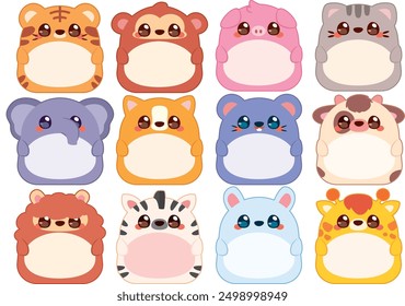 ¡Haz que tus notas y mensajes sean más adorables con la Colección Clipart de Cute Animal Note! Este encantador conjunto cuenta con una variedad de animales lindos que sostienen papeles de notas y letreros.