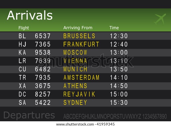 Make Your Own Airport Arrivals Departures Stock Vector (Royalty Free ...