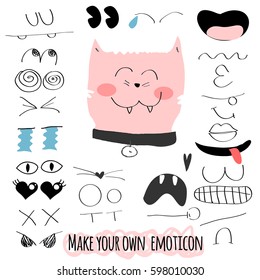 Make your own cat emotion collection