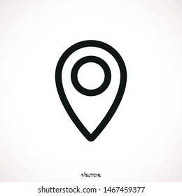 Make your own custom location pin icon.  Vector icon for contact web page