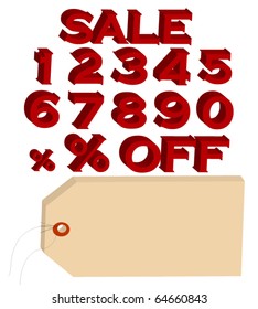 Make your own discount sale tag... everything you need... slap it together sally!
