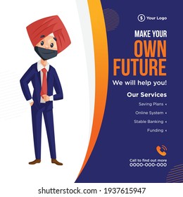 Make your own future banner design. Vector graphic illustration.