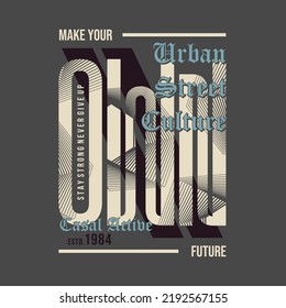 Make your own future slogan typography drawn doodle lettering motivation t shirt design wall murals and other use
