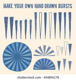 Make your own hand drawn bursts.