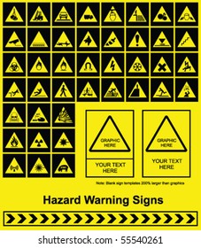 Make your own Hazard Warning sign graphics individually layered