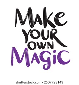 Make your own Magic text lettering. Hand drawn vector art.