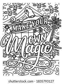 Make Your Own Magichalloween Coloring Bookhalloween Stock Vector ...