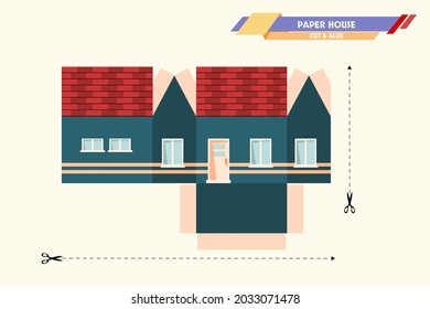 Machen Sie Ihr eigenes Papierhandwerk, Vektorgrafik-Modell für Bildung, Spaß und Mehrzweck-Design