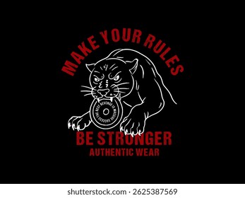 make your rules, design t-shirt streetwear clothing, vector typography, perfect for modern apparel