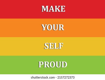 make your self proud new fashion and trendy Typography T-shirt design and notebook cover design