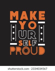 make your self text t shirt design