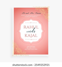 make your wedding day unforgettable with invitation or greeting card design vector