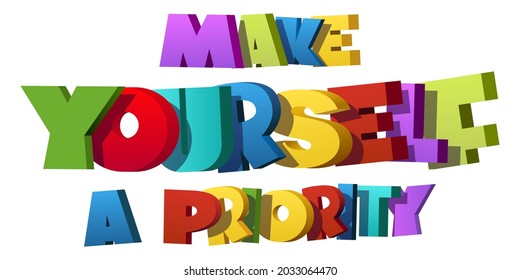 Make Yourself a Priority: Colorful banner