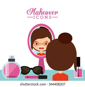 makeover female design, vector illustration eps10 graphic 