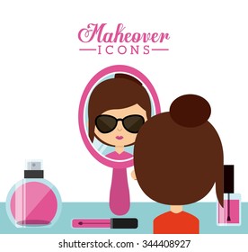 makeover female design, vector illustration eps10 graphic 