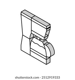 maker coffee electronic device isometric icon vector. maker coffee electronic device sign. isolated symbol illustration