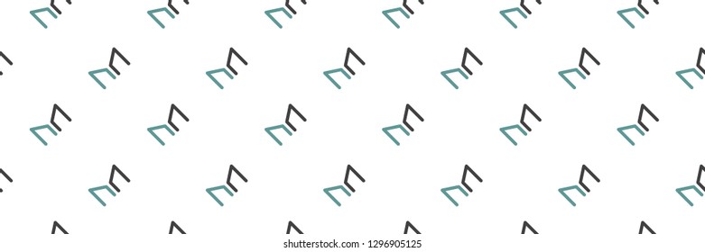 Maker Coin (MKR) - strict seamless pattern. Image similar to the Maker cryptocurrency, repeats at 45 degrees. White background.
