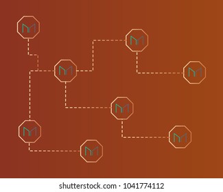 Maker cryptocurrency technology background collection