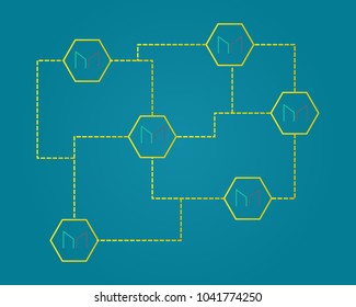 Maker cryptocurrency technology concept background