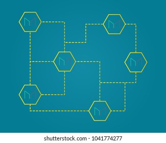 Maker cryptocurrency technology concept background
