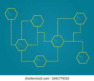 Maker cryptocurrency technology concept background