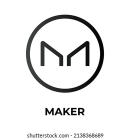 Maker Cryptowährung Token Symbol. Symbol für MKR-Token. Kryptowährungs-Vektorsymbol. Flache Vektorgrafik - Vektorgrafik