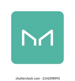 Maker icon sign - Cryptocurrency logo  - Blockchain - MKR 