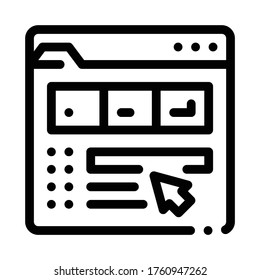 maker information folder icon vector. maker information folder sign. isolated contour symbol illustration