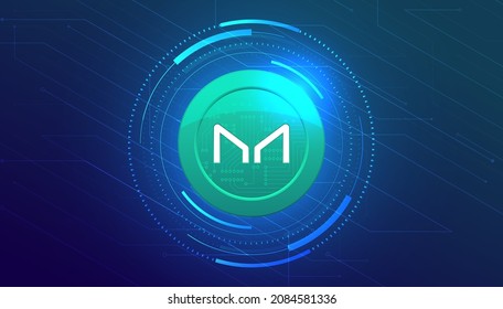 Maker (MKR) coin crypto currency themed banner.