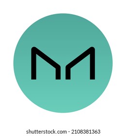 Maker MKR Coin Icon Cryptocurrency vector illustration. Best used for T-shirt designs and trading websites.