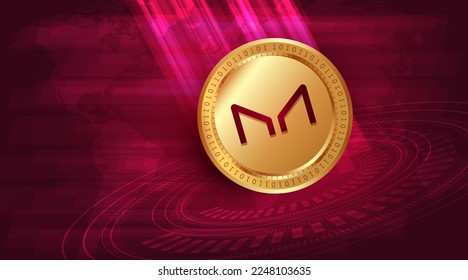 Maker (MKR) crypto currency banner and background