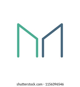 Maker MKR Cryptocurrency altcoin logo vector