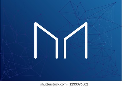 Maker MKR cryptocurrency vector illustration