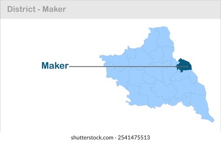 Maker sub-district map ,Saran District, Bihar State, Republic of India, Government of Bihar, Indian territory, Eastern India, politics, village, tourism