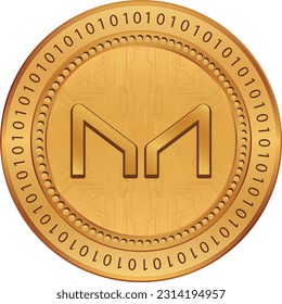 maker-mkr coin vector illustrations. 3d illustration