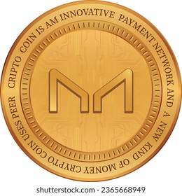 maker-mkr coin vector illustrations. 3d illustration