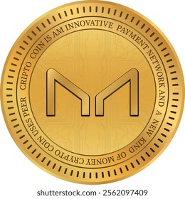 maker-mkr cryptocurrency drawings on abstract background. 3d illustrations.