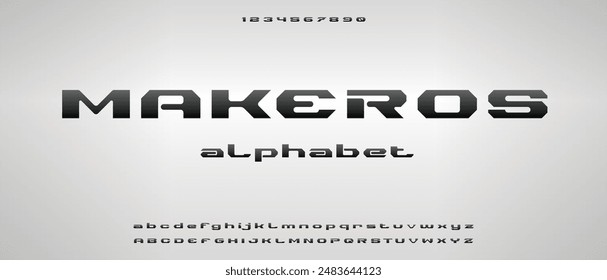 Makeros, modern creative alphabet with urban style template