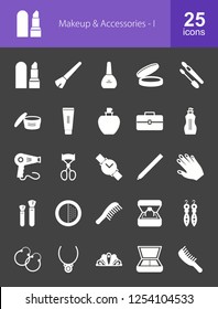 Makeup & Accessories Glyph Icons