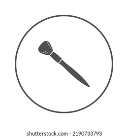Icono de pincel para blusher de accesorios de maquillaje | Icono de versión circular |