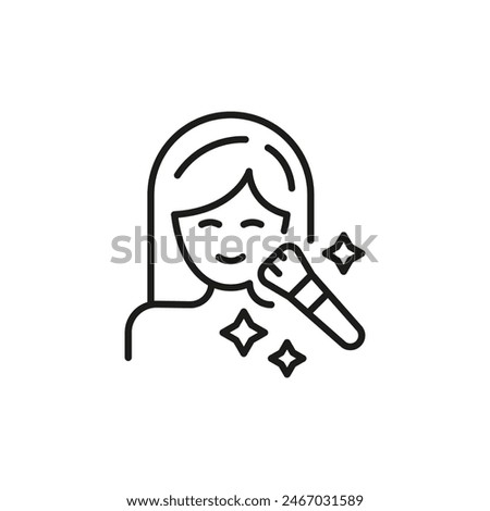 Makeup application icon. Simple makeup application icon for social media, app, and web design. Vector illustration