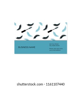 Makeup art business card vector template