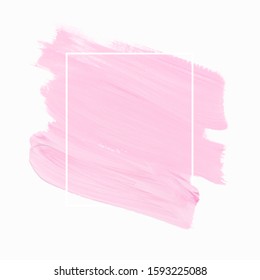 Makeup art paint abstract shape background design vector over square frame. 