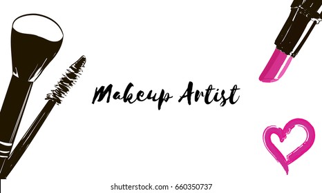 Makeup Artist Banner Business Card Concept Stock Vector (Royalty Free ...