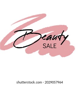 Makeup artist banner. Vector template. Beauty brush logo icon vector template. Cosmetic product design vector illustration