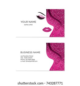 Makeup Artist Business Card Vector Template