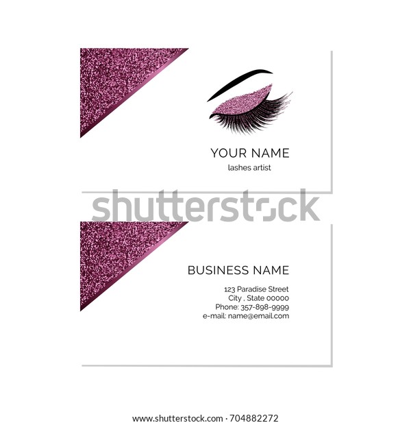 Makeup Artist Business Card Vector Template Stock Image Download Now