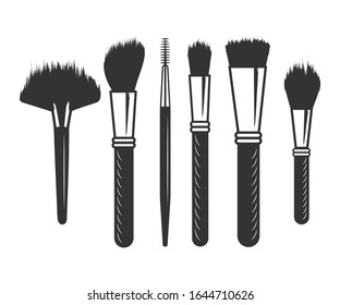 Makeup Artist Elements Symbol Icon Vector Illustration