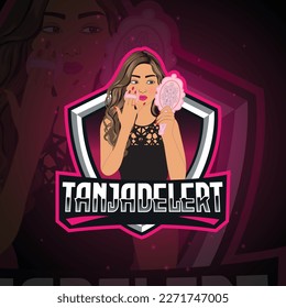 Makeup Artist Mascot Logo Design